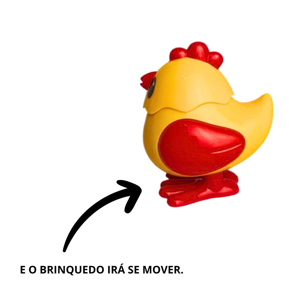 Kit 4 Galinhas Bichos Divertido Movido A Corda - Ark Toys Kit 4 Galinhas Bichos Divertido Movido A Corda - Ark Toys